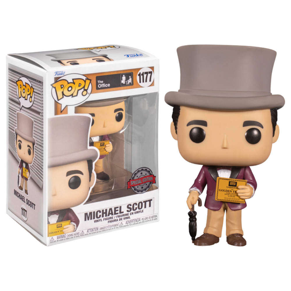 The Office Michael Scott Golden Ticket Willy Wonka Toy Funko Pop Exclusive NEW