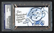 Ron Ferdinand signed auto 2x3.5 cut with Original Sketch Dennis the Menace PSA picture