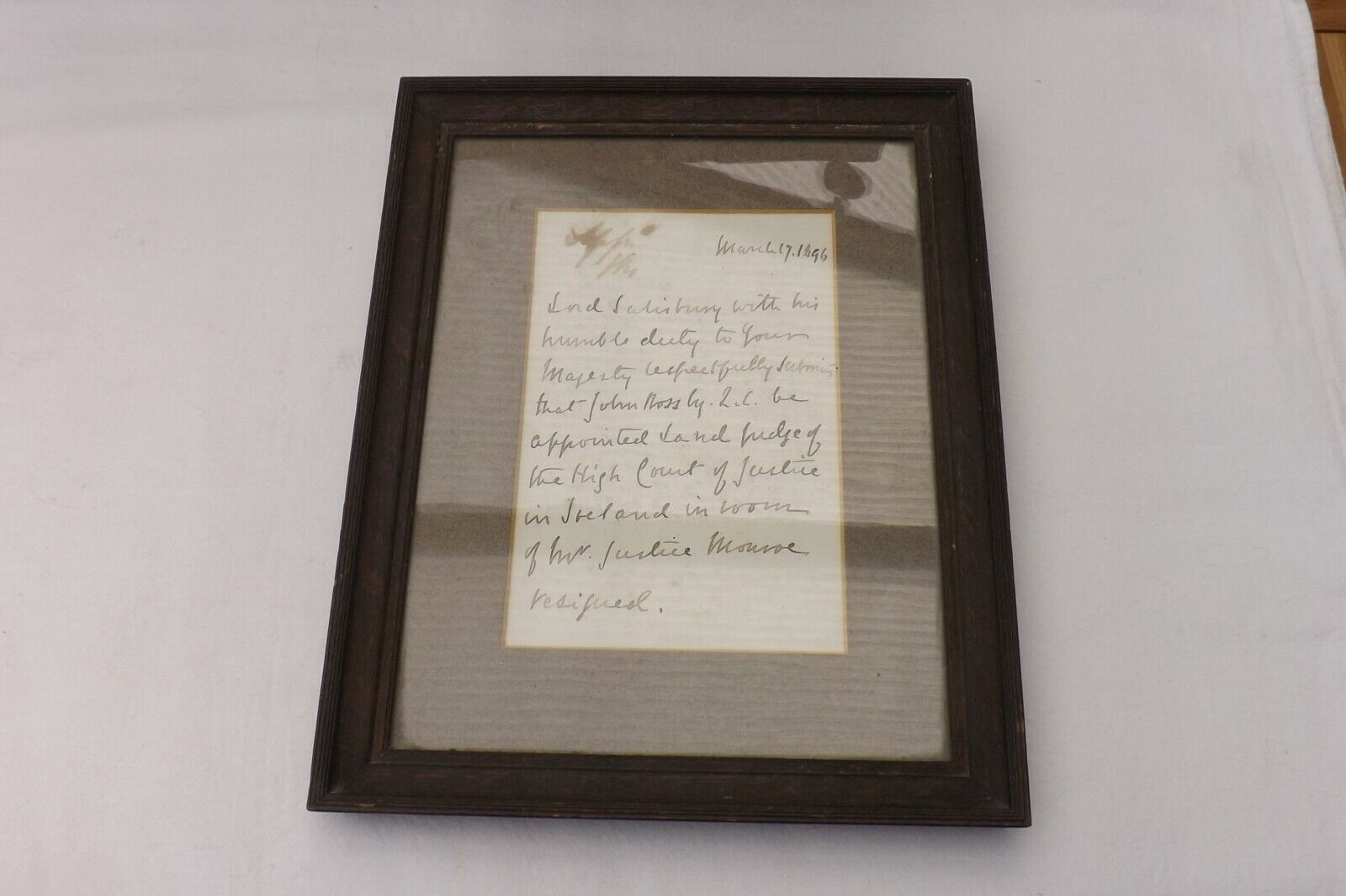 A HAND WRITTEN LETTER TO QUEEN VICTORIA FROM LORD SALISBURY IRELAND HISTORY