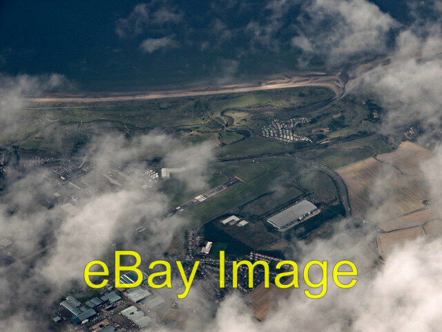 Photo 6x4 Monkton and Prestwick Airport from the air Monkton is obscured  c2015