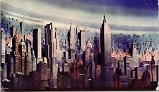 New York Diorama Worlds Fair Mist Postcard VTG UNP Vintage Unused Chrome picture
