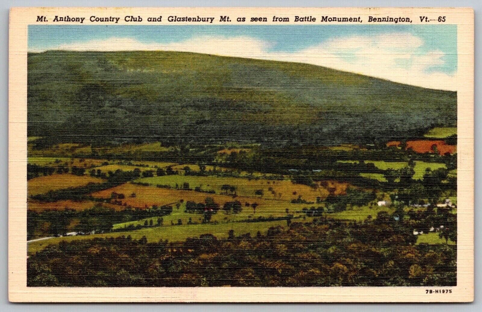 Mount Anthony Country Club Glastenbury Mountain Battle Monument Vermont Postcard