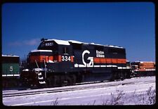 Original Rail Slide - B&M Boston & Maine Guilford 334 Binghamton NY 12-30-1987 picture
