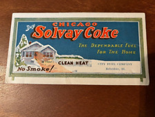 Belvidere IL Solvay Coke Fuel Ink Blotter picture