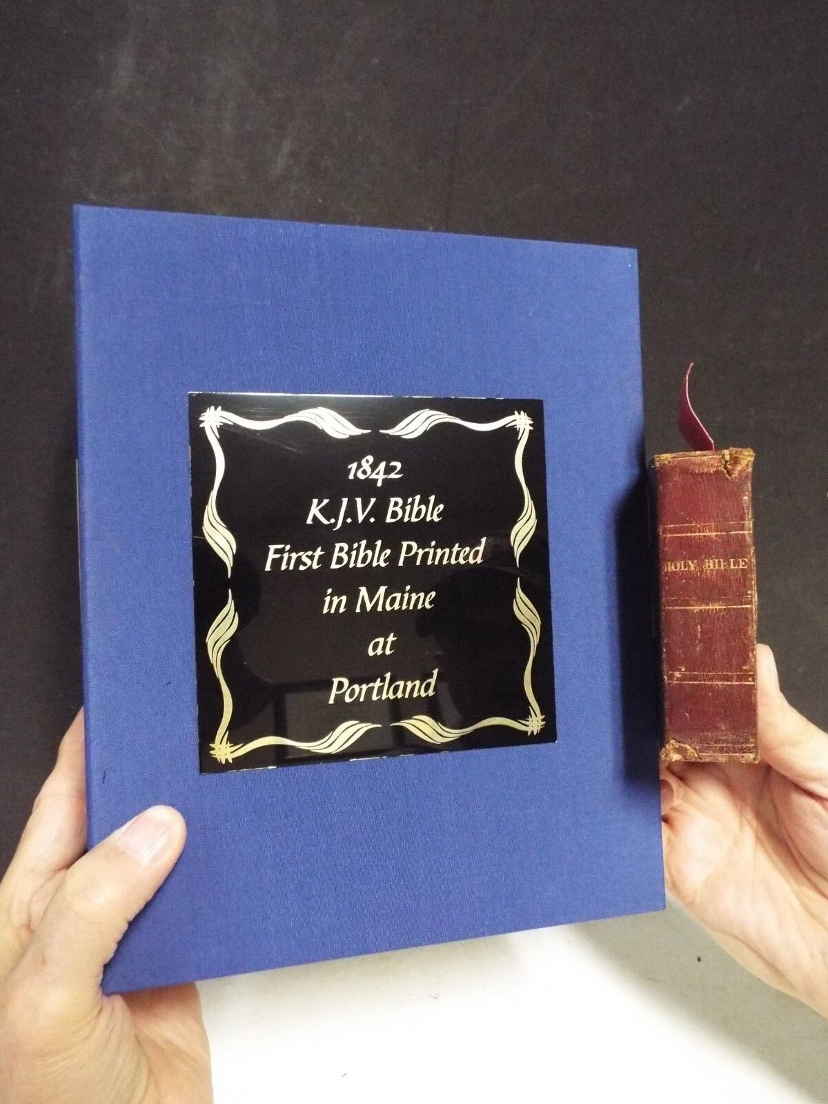 1842 First Bible Printed in Portland, Maine by Sanborn & Carter
