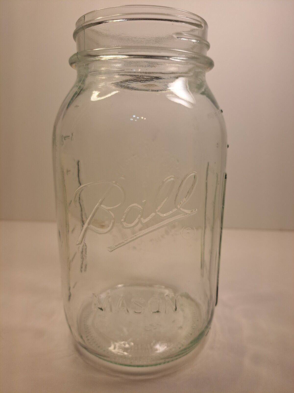 Ball Mason Quart Jar Sculpted Glass Bicentennial 1776-1976 Mount Vernon Virginia