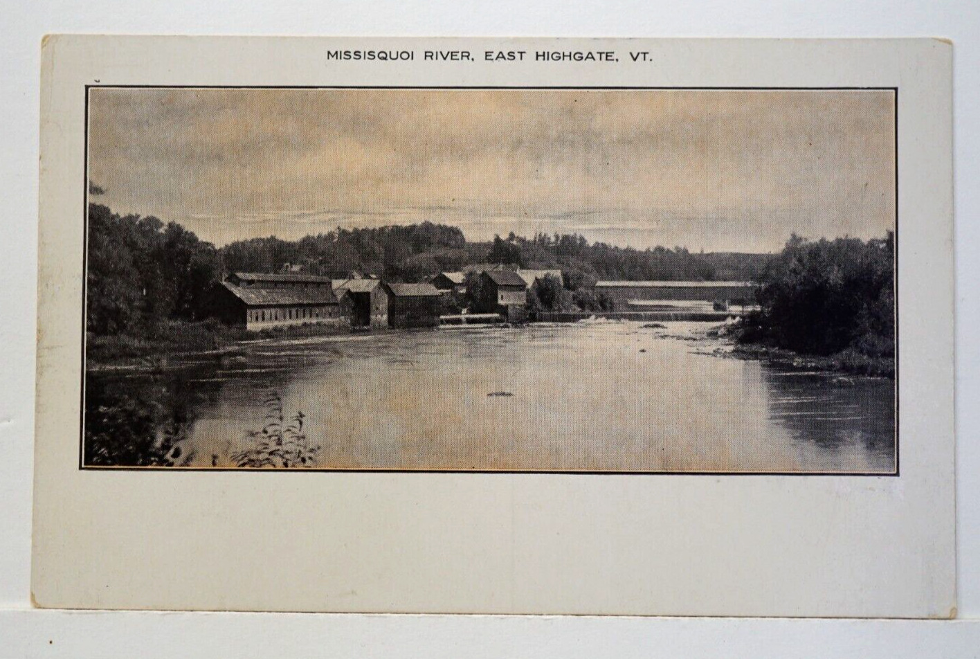 RPPC Postcard VT Vermont East Highgate Missisquoi River