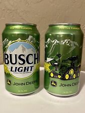 BUSCH LIGHT John Deere Beer Cans (2) 12 Oz picture