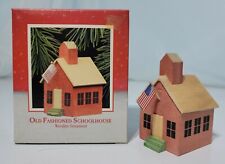 Hallmark Keepsake Ornament “Old- Fashioned Schoolhouse”. Wooden Ornament 1988 picture