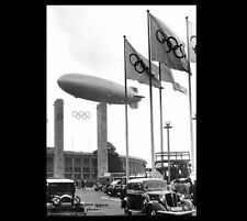 1936 Hindenburg Blimp Over Berlin Olympics PHOTO Airship Zeppelin LZ-129 German picture