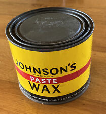VINTAGE JOHNSON'S PASTE WAX 1 LB CAN RACINE, WI USA, 3/4 FULL picture