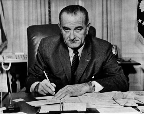 President Lyndon Johnson LBJ at his desk in the Oval Office 1963 New 8x10 Photo