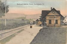 c.1910 RR Station South Shaftsbury VT post card picture