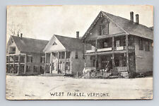 c1909 Street View Shops and Homes Horse Buggy Fairlee Vermont VT Postcard picture