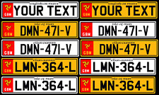 Custom Isle Of Man GBM UK REFLECTIVE License Plate Tag Reproduction, Many Types picture