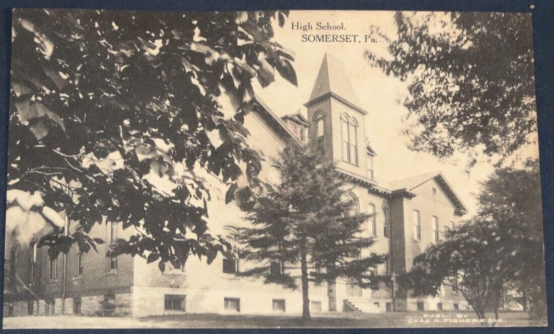 High School, Somerset, PA Postcard 