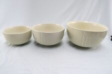 Set of 3 HALL Nesting Mixing Bowls Radiance Pattern Ivory Color Vintage 1940s picture