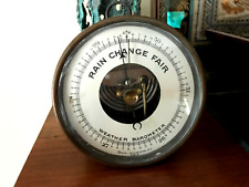 Antique TYCOS Co. Rochester NY Brass Aneroid Wall BAROMETER 5” Diameter picture
