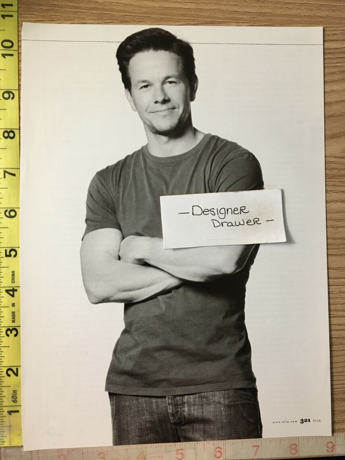 Mark Wahlberg 2008 Photo Photograph Black & White Arms Crossed Scene
