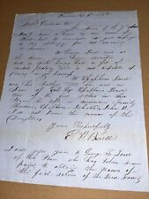 1852 Marlborough Letter to Hartford CT Genealogist: Epaphras Lord Colchester picture