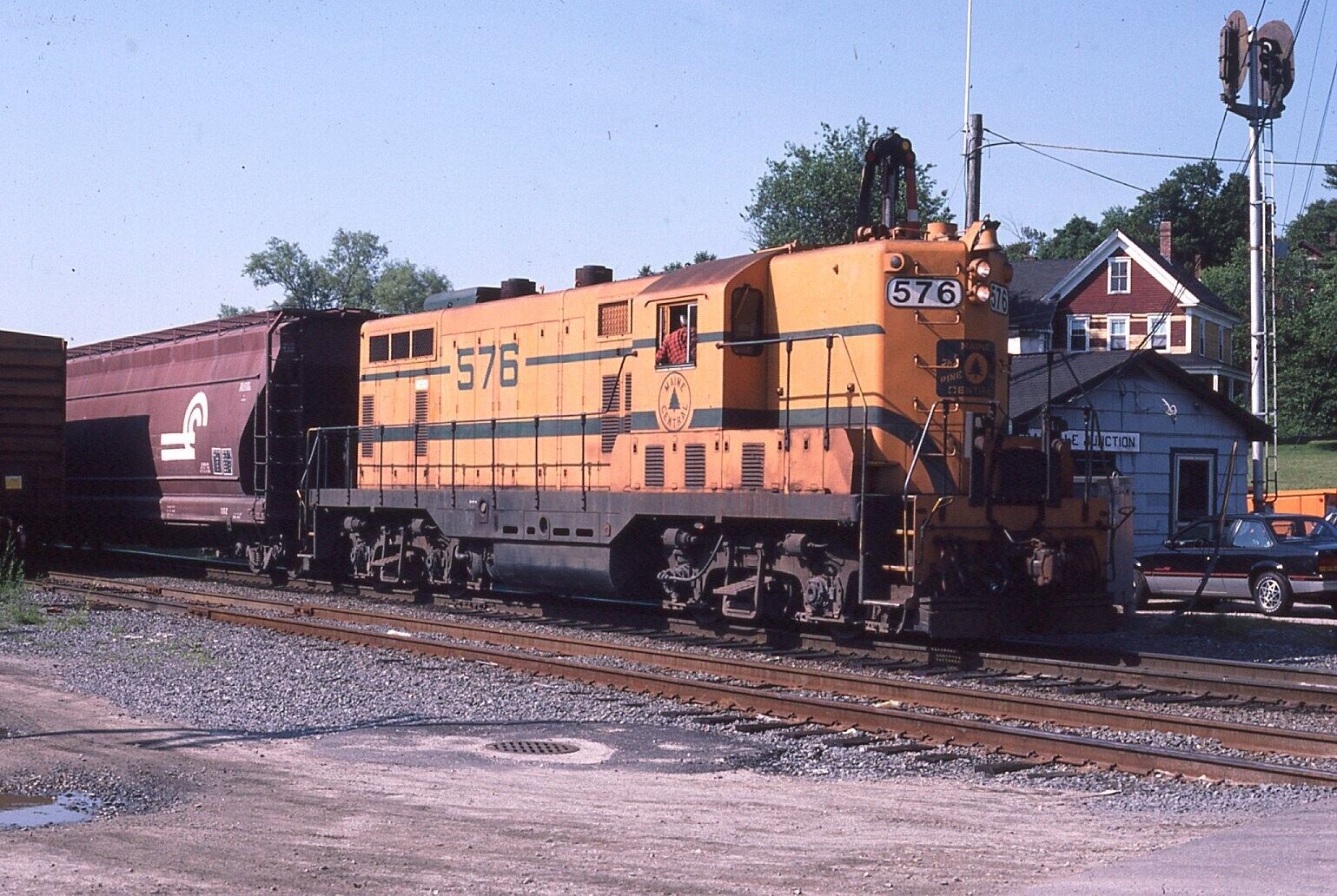 Original Train Slide Maine Central #576 06/1987 Danville Jct   #22