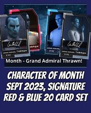Topps Star Wars Card Trader COTM Month Grand Admiral Thrawn Signature/Rare/U Set picture