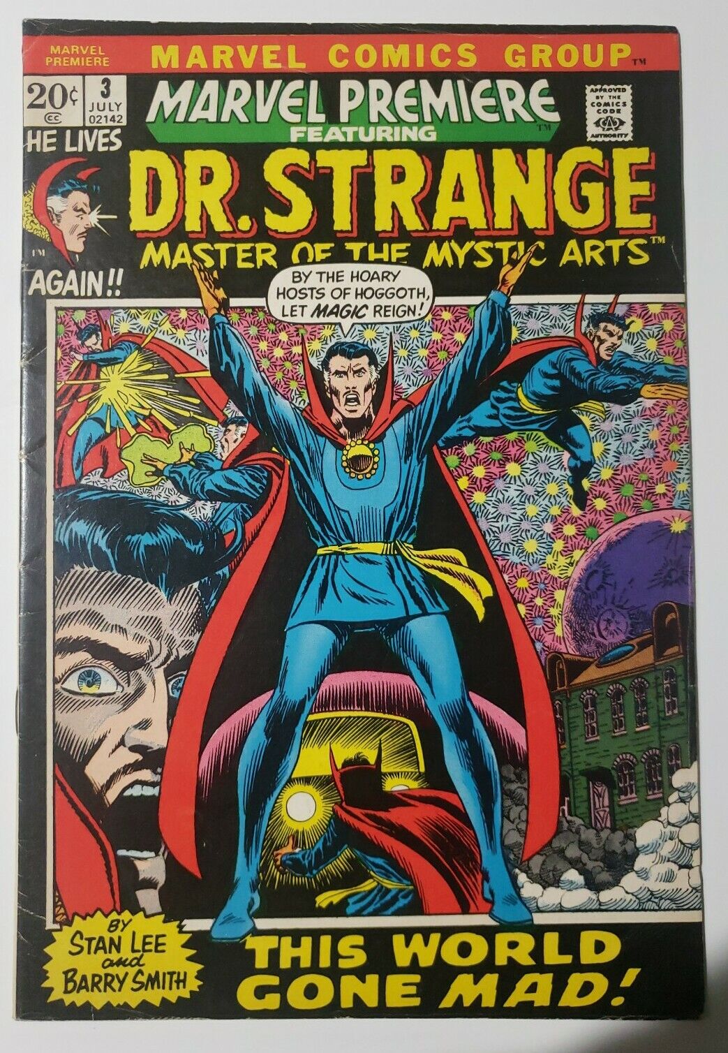 MARVEL PREMIERE #3(Marvel,1972) STAN LEE/BARRY WINDSOR SMITH Art. Dr. STRANGE F-