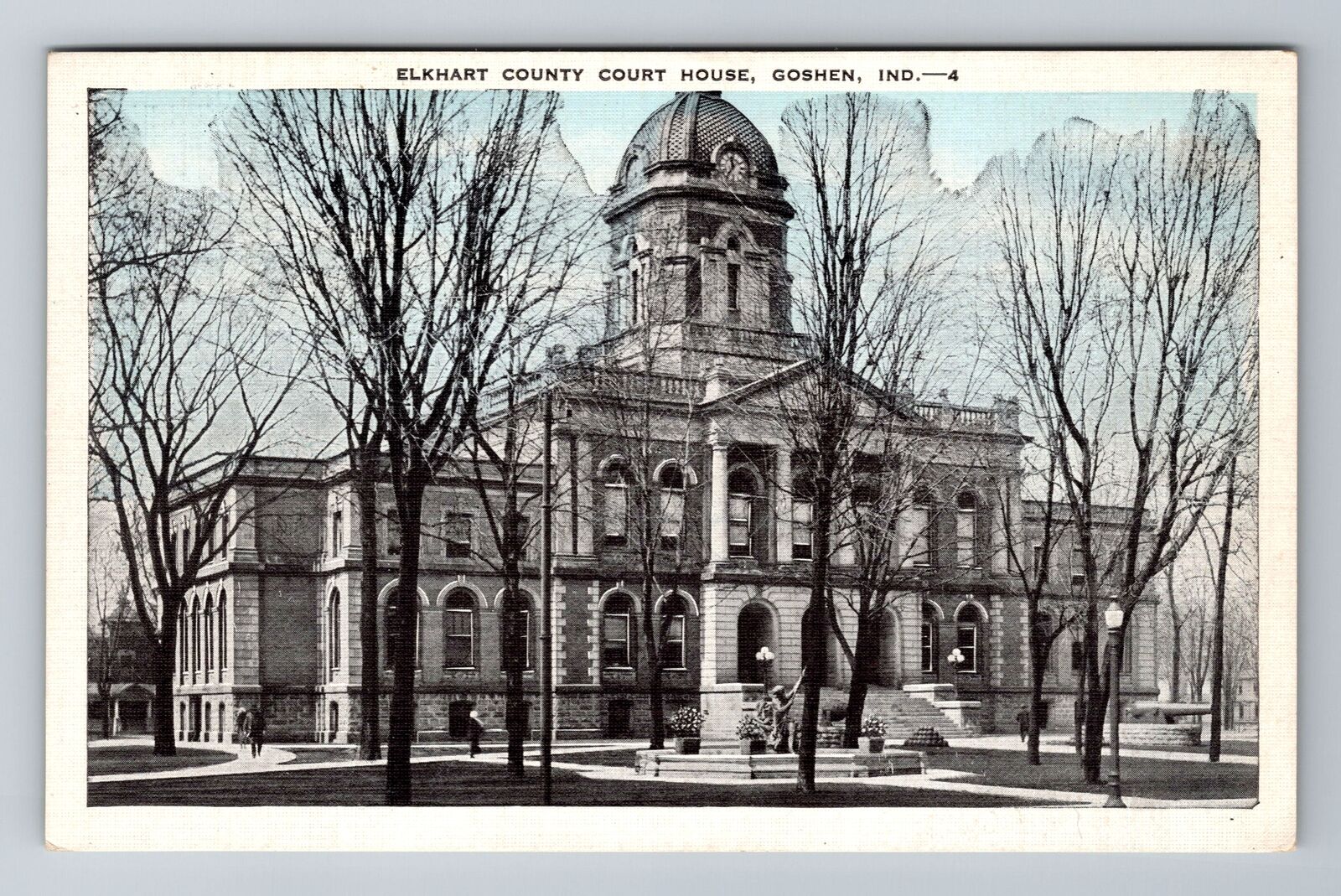 Goshen IN-Indiana, Elkhart County Courthouse, Antique, Vintage Postcard