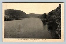 Belvidere NJ-New Jersey, Delaware River From Bridge, Vintage Postcard picture