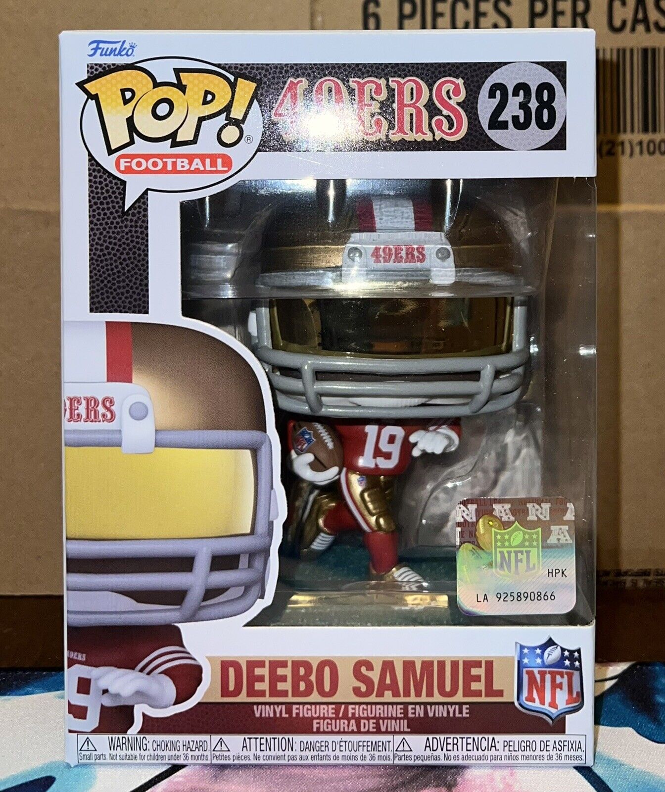 Funko Pop NFL  San Francisco 49ERS Deebo Samuel #238 w/ POP Protector In HAND✅
