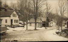 Wardsboro VT Main St. West Homes in Winter c1910 Real Photo Postcard picture