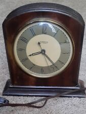 Hammond Synchronous Wood Desk Mantle Clock Mid Century USA VINTAGE Works picture