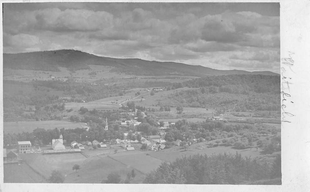 Waitsfield Vermont panoramic birds eye view of area real photo pc Z13084