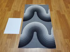 RARE Vintage Mid Century Verner Panton Mira-X grey med waves curves fabric WOW picture