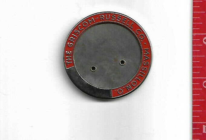 Vintage 1940\'s Workers I D Pin Badge The Griscom-Russell Co Massillon Ohio 