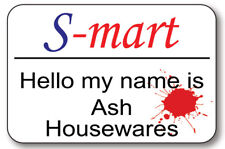 ASH S-MART ARMY OF DARKNESS NAME BADGE PROP HALLOWEEN COSTUME PIN BACK picture