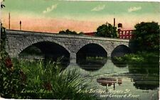 Vintage Postcard- ARCH BRIDGE, ROGERS ST., CONCORD RIVER, LOWELL, MA. picture