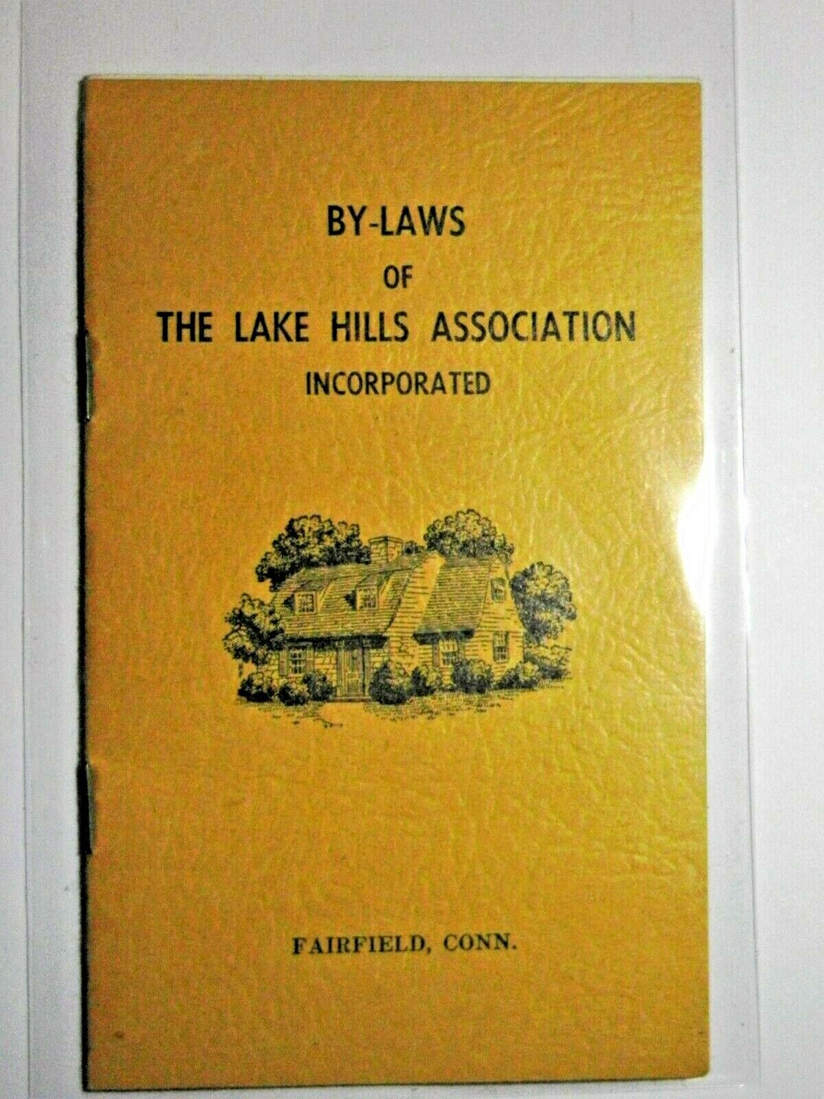 FAIRFIELD CT Lake Hills Association SAMP MORTAR Lake 1951 FIRST EDITION  RARE