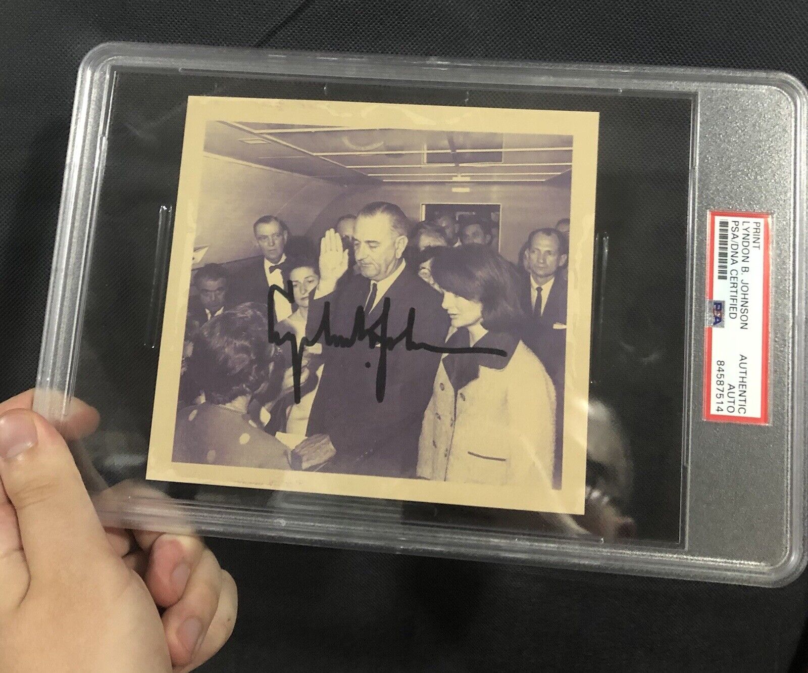 Lyndon B. Johnson President Autograph Signed Photo Image Inauguration PSA LBJ