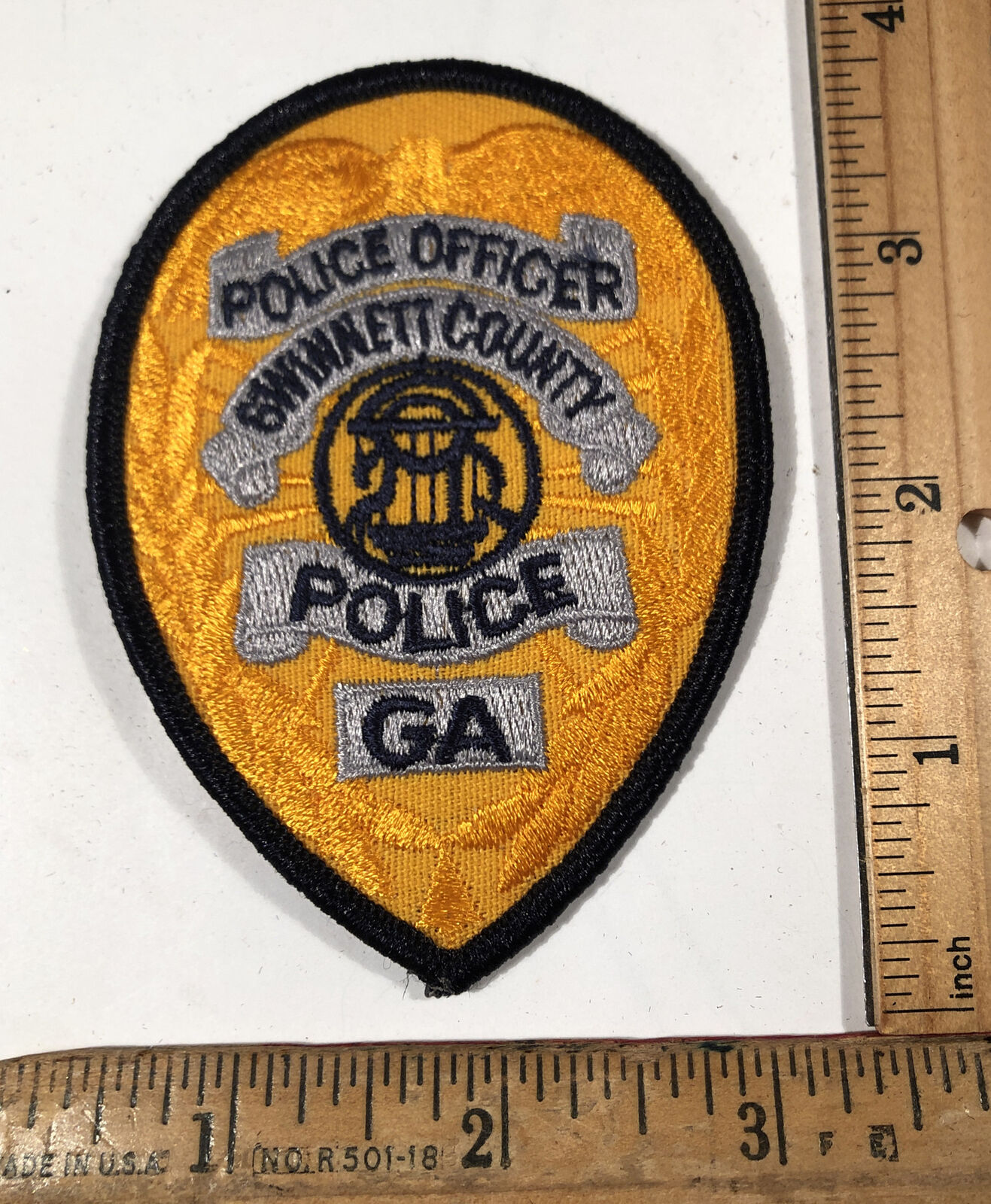 Vintage Gwinnett County Georgia Police Officer Patch Department