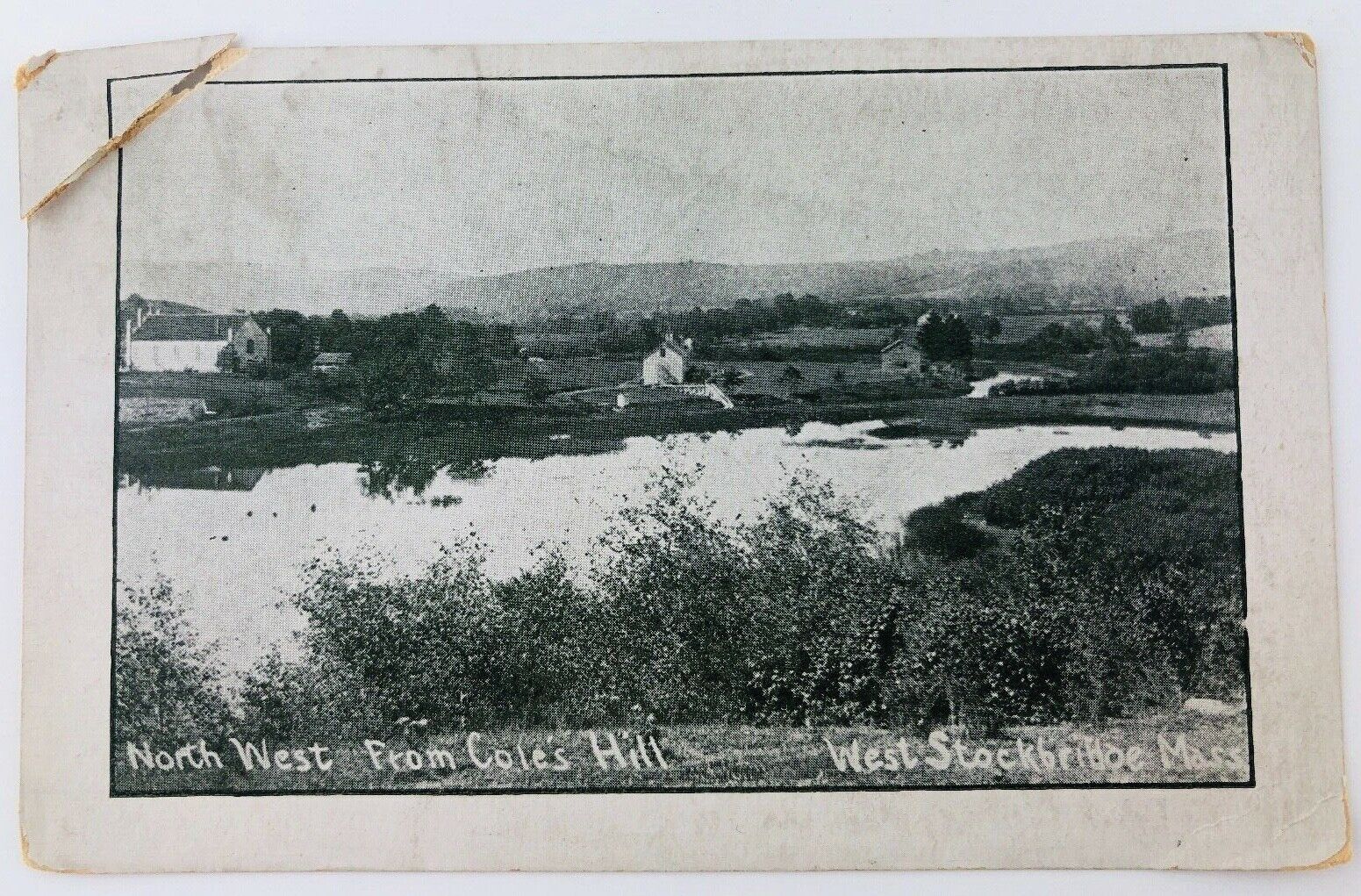 Vintage West Stockbridge Massachusetts MA North West from Coles Hill 1917