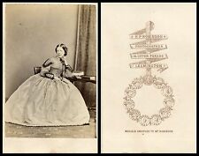 1860's CDV PHOTO OF A BEAUTIFUL YOUNG WOMAN BY H.P. ROBINSON, LEMINGTON, ENGLAND picture