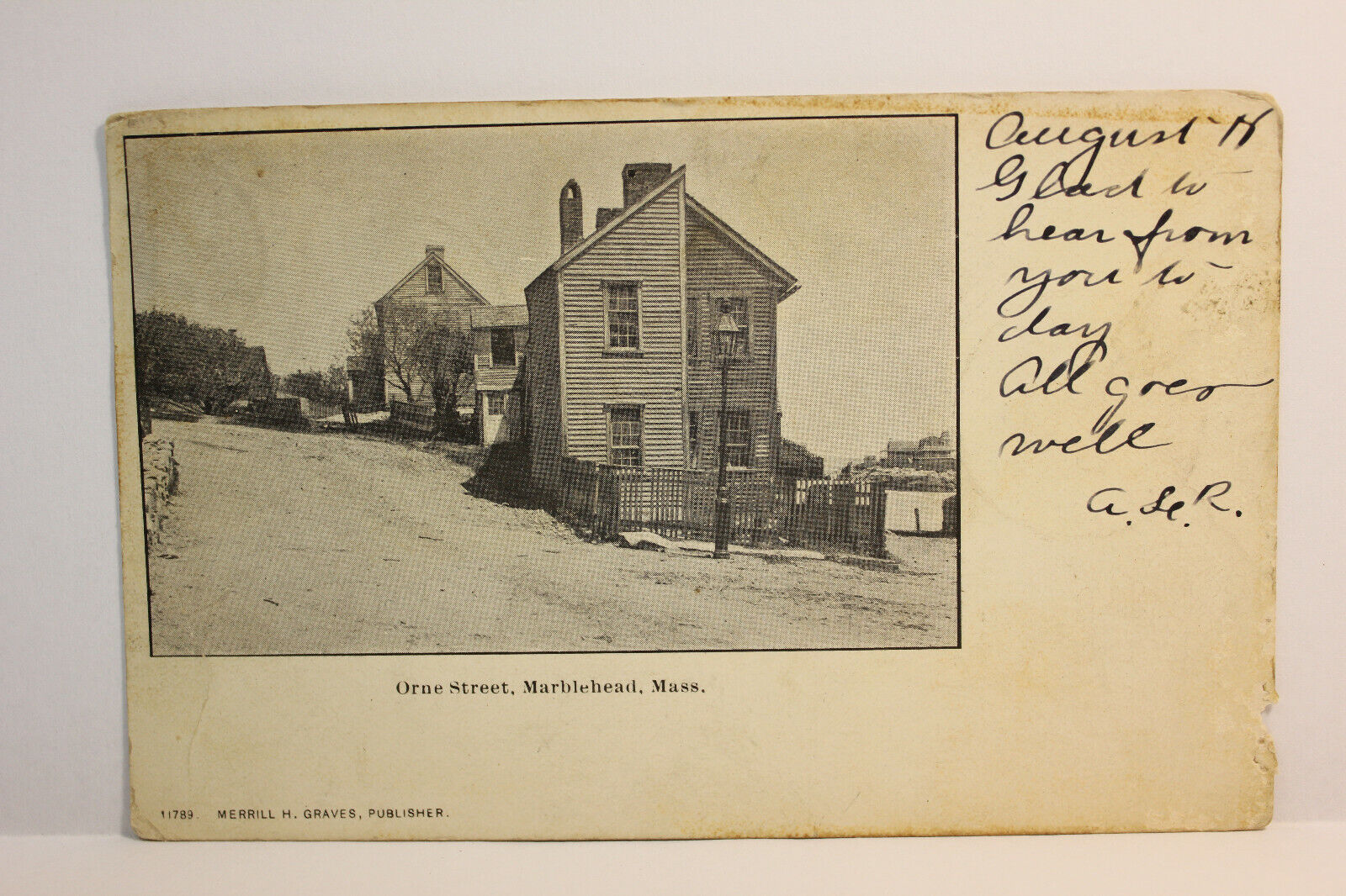 Postcard Orne Street Marblehead Mass. MA Massachusetts