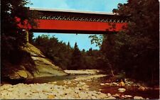 Chiselville Covered Bridge Roaring Branch Vermont Forest UNP Vintage Postcard picture