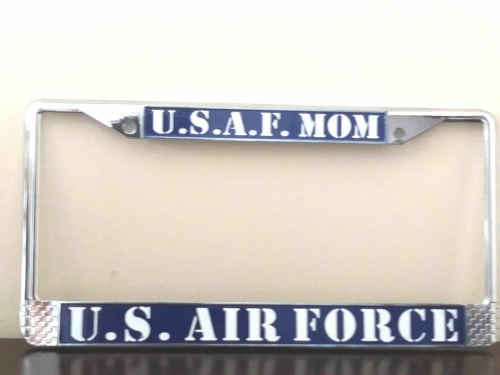 Military 3-D U.S.A.F. MOM License Plate Frame Truck or Car NEW U.S. Air Force