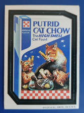 73 WACKY PACKAGES SERIES 2 WHITE BACK PUTRID CAT CHOW  @@ RED LUDLOW @@ picture