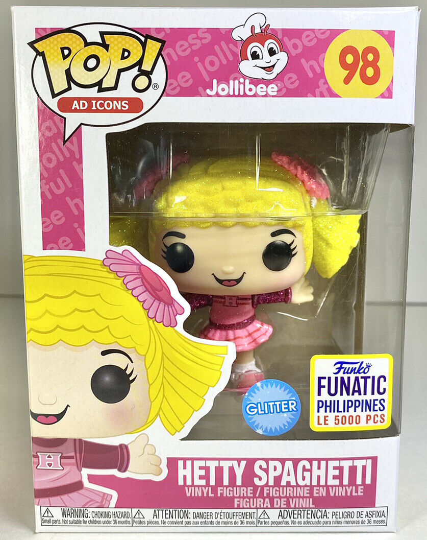 Funko Pop Jollibee #98 Hetty Spaghetti Glitter Funatic Philippines 5000 Pcs Ltd