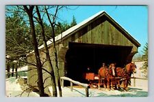 Dummerston VT-Vermont, Covered Bridge, Antique, Vintage Souvenir Postcard picture