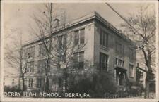 RPPC Derry High School,PA Westmoreland County Pennsylvania Real Photo Post Card picture