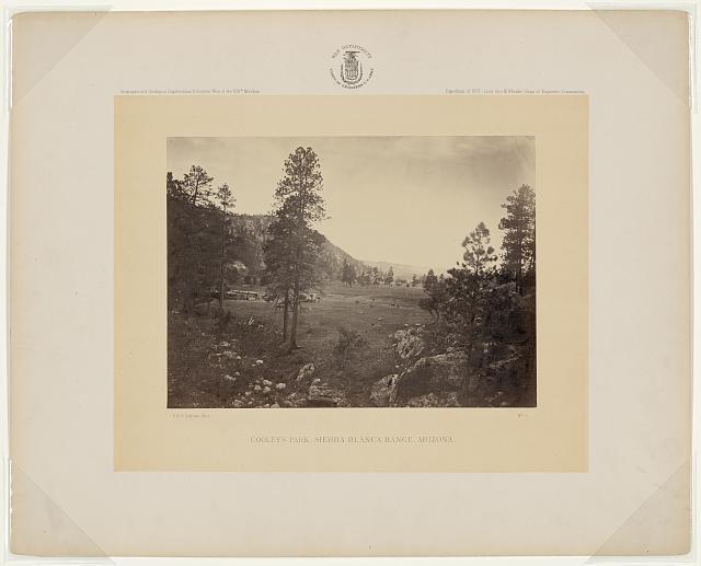 Cooley's Park,Sierra Blanca Range,Arizona,AZ,1873,Meadow,Timothy O'Sullivan